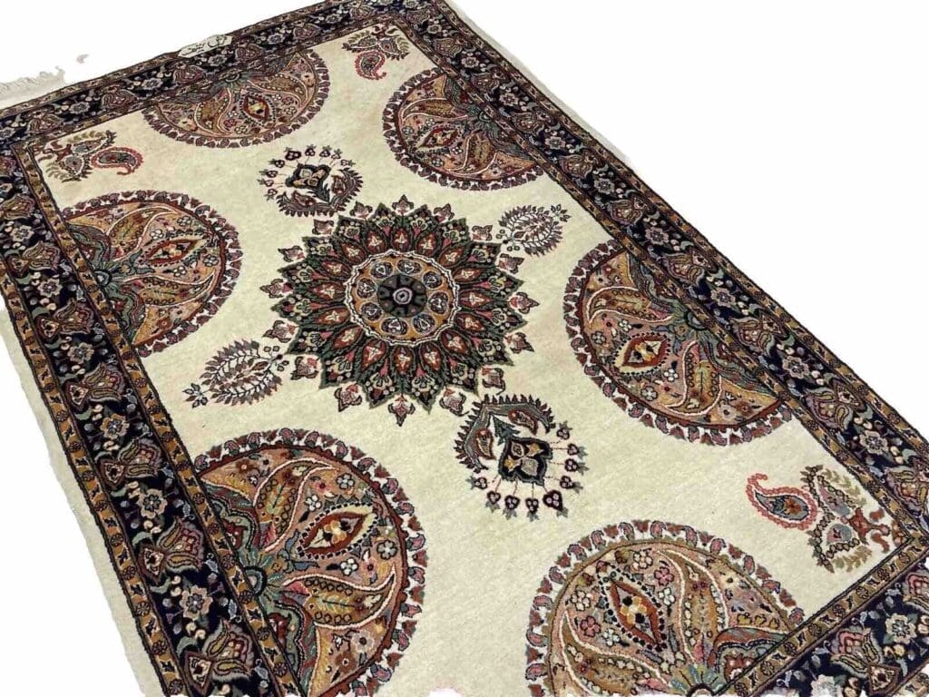 Orientteppich Kashmir 191 x 123 cm Wolle handgeknüpft