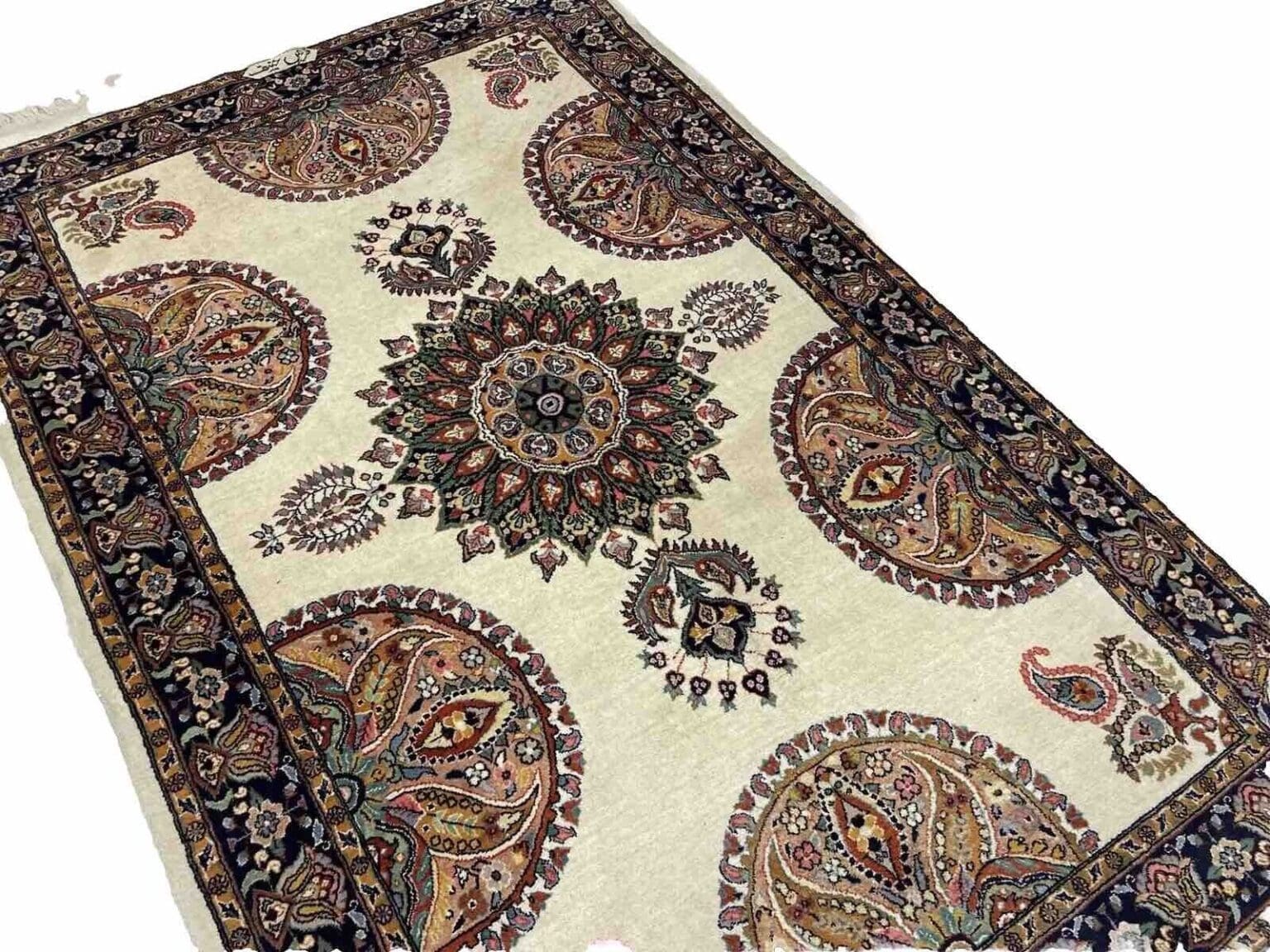 Orientteppich Kashmir 191 x 123 cm Wolle handgeknüpft