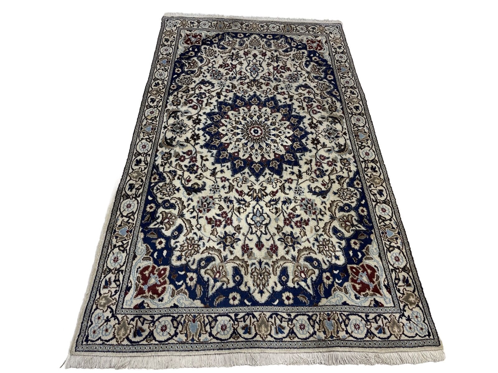 Perserteppich Nain 200x115 cm Wolle handgeknüpft