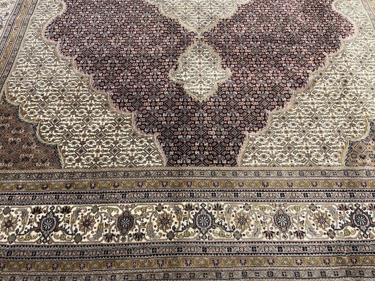 Perserteppich Tabriz 400 x 300 cm Wolle Seide handgeknüpft