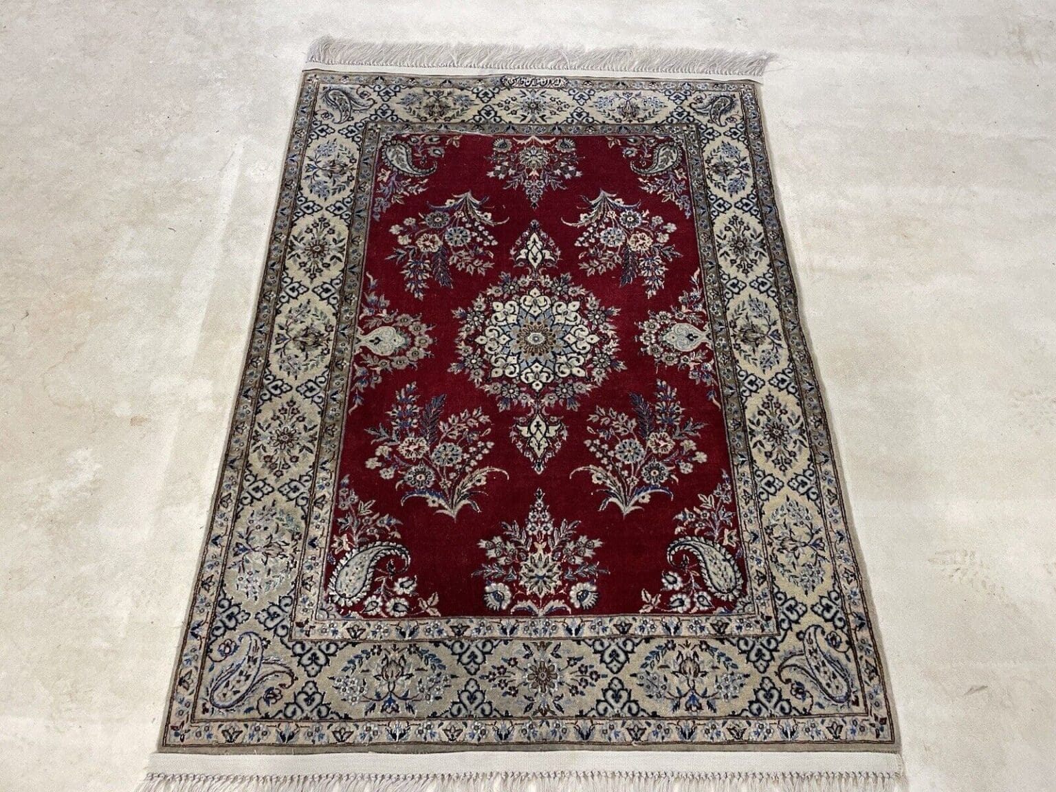 Perserteppich Nain 130 x 96 cm Wolle handgeknüpft