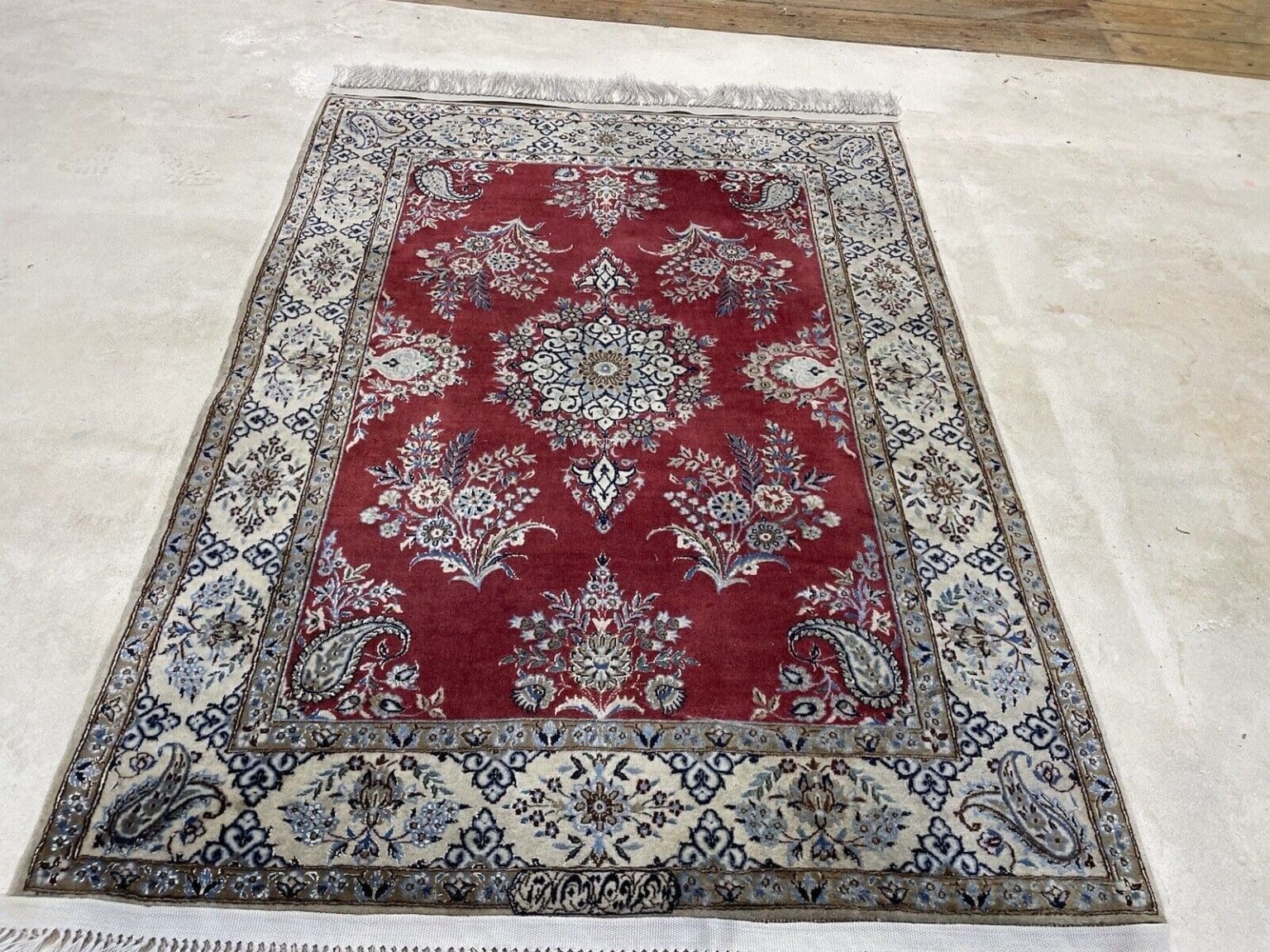 Perserteppich Nain 130 x 96 cm Wolle handgeknüpft
