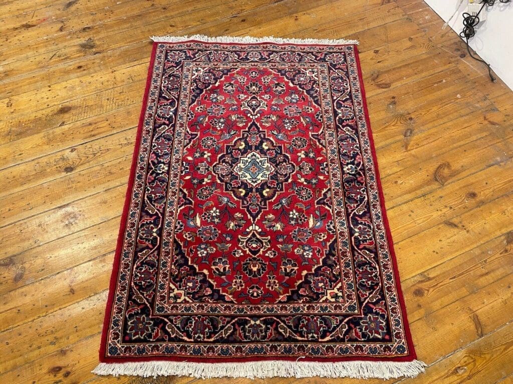 perserteppich-150x100-cm-antik-goltogh-bigar-mit-schonem-medallion-1-3 Perserteppich Keschan 150x100 cm Wolle handgeknüpft