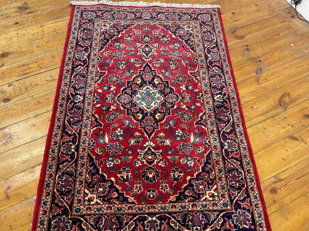 perserteppich-150x100-cm-antik-goltogh-bigar-mit-schonem-medallion-1-4 Perserteppich Keschan 150x100 cm Wolle handgeknüpft