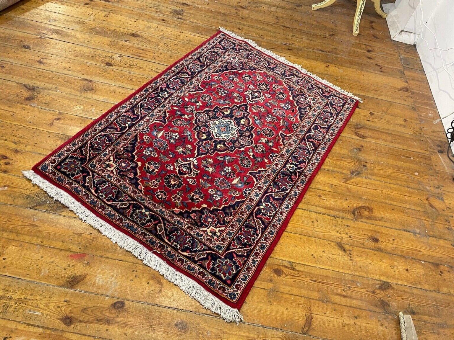 perserteppich-150x100-cm-antik-goltogh-bigar-mit-schonem-medallion-1-6 Perserteppich Keschan 150x100 cm Wolle handgeknüpft
