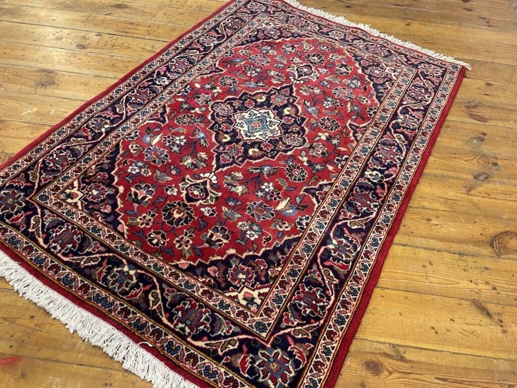 perserteppich-150x100-cm-antik-goltogh-bigar-mit-schonem-medallion-1-7 Perserteppich Keschan 150x100 cm Wolle handgeknüpft