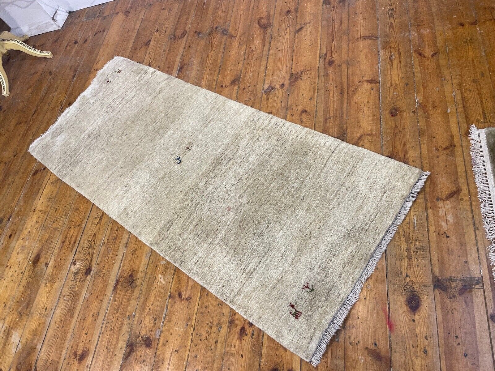 beige-gabeh-perserteppich-190x80-cm-hochwertige-handgeknupfte-qualitat-6 Perserteppich Gabeh 190x80 cm Schurwolle handgeknüpft
