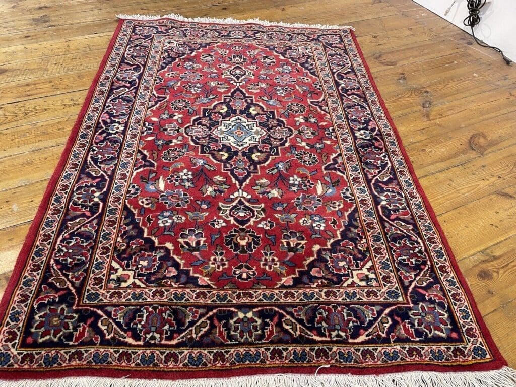 perserteppich-150x100-cm-antik-goltogh-bigar-mit-schonem-medallion-1-8 Perserteppich Keschan 150x100 cm Wolle handgeknüpft