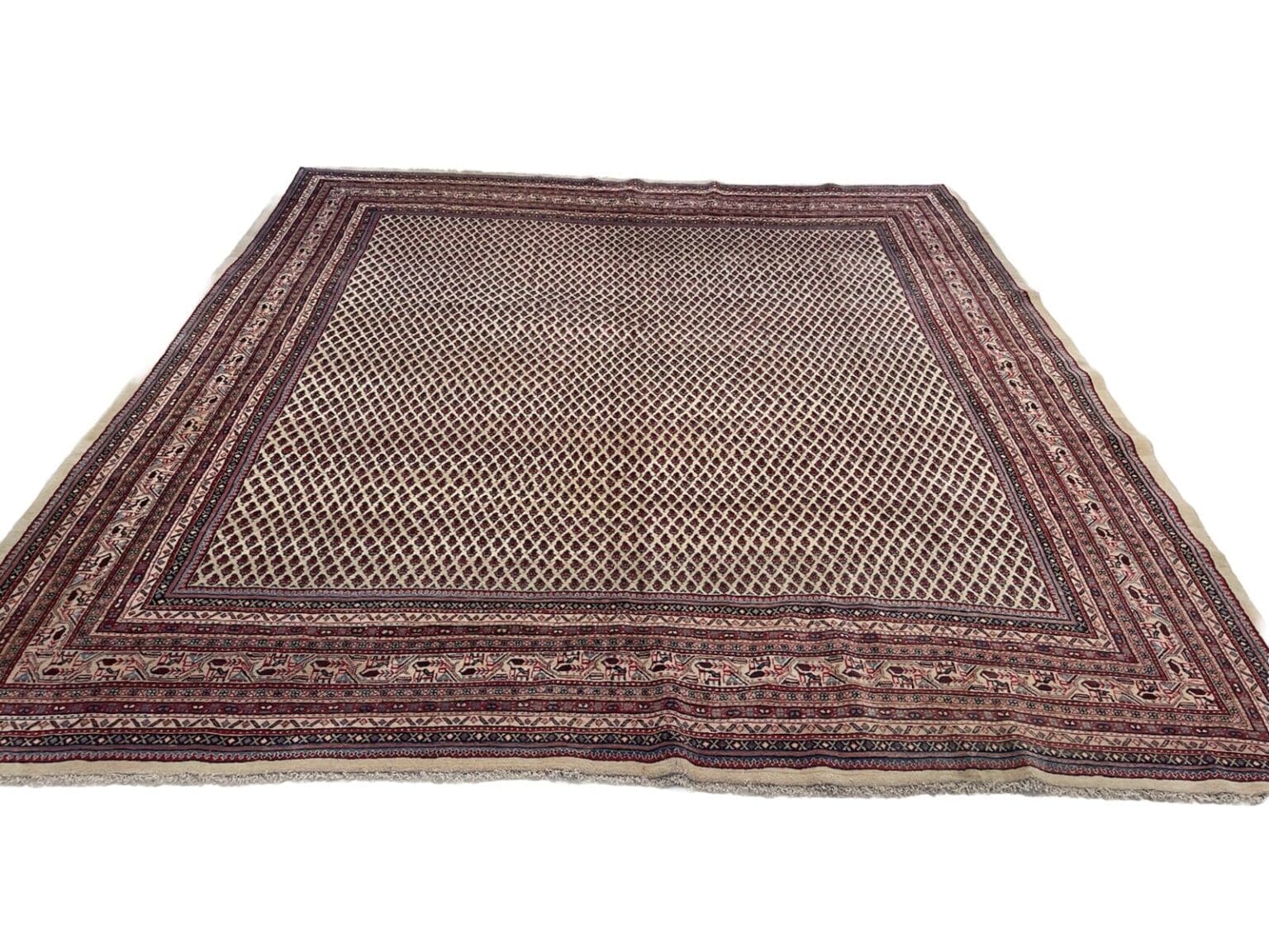 Perserteppich Sarough 300 x 300 cm Schurwolle handgeknüpft