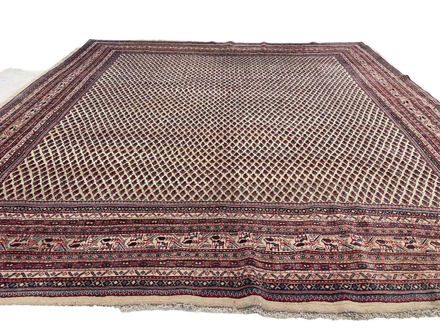 Perserteppich Sarough 300 x 300 cm Schurwolle handgeknüpft