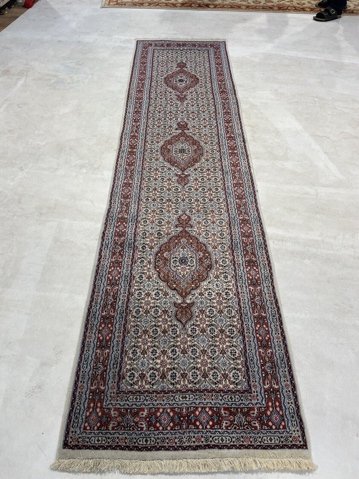 Perserteppich Moud 303 x 73 cm Seide handgeknüpft