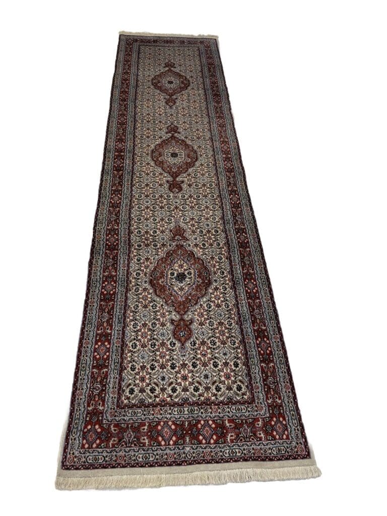 Perserteppich Moud 303 x 73 cm Seide handgeknüpft
