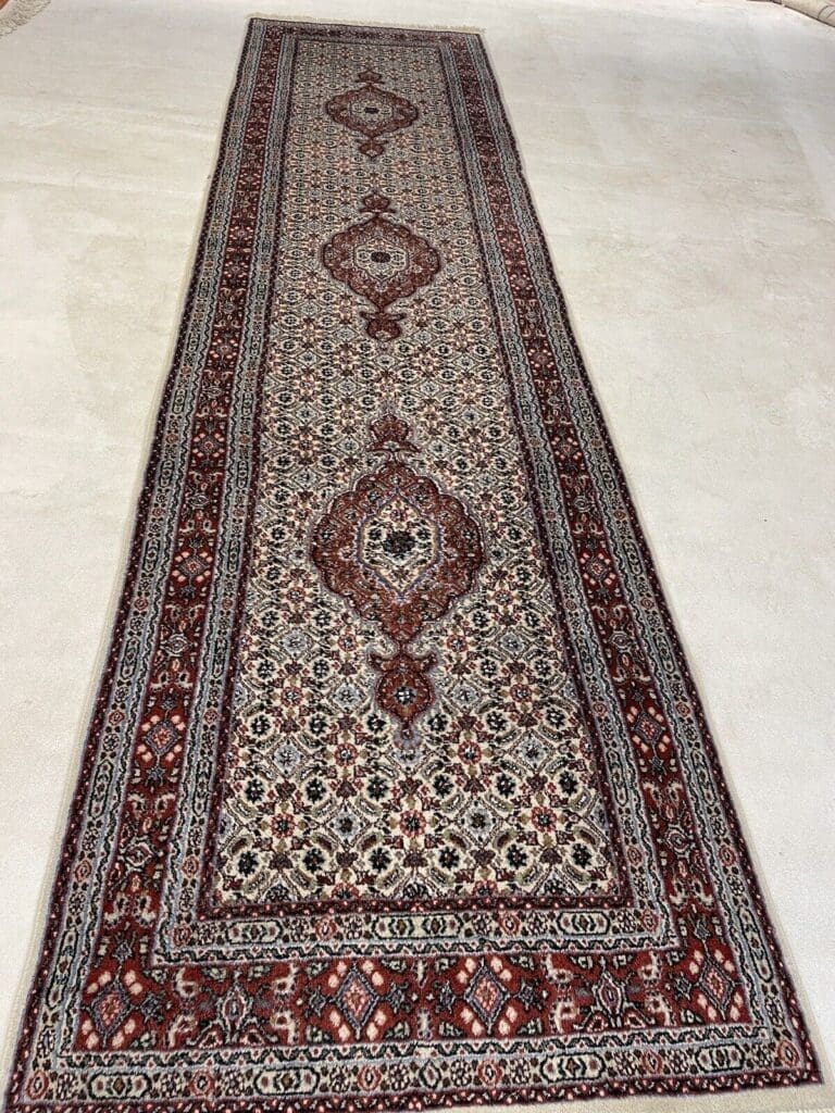 Perserteppich Moud 303 x 73 cm Seide handgeknüpft