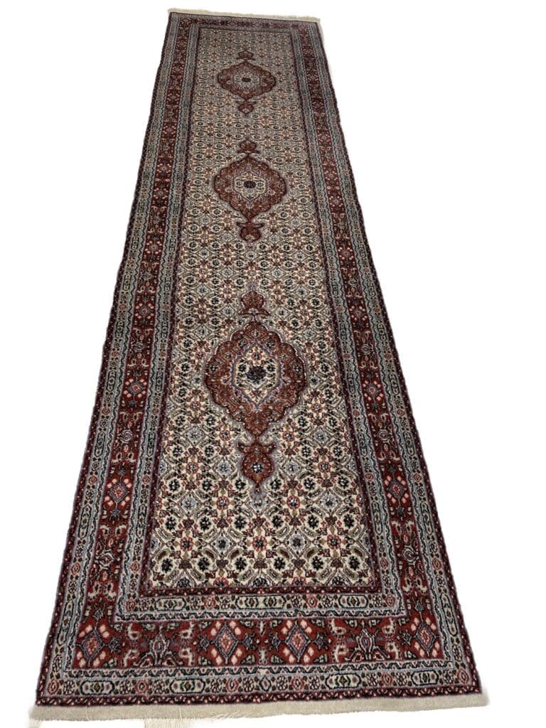 Perserteppich Moud 303 x 73 cm Seide handgeknüpft