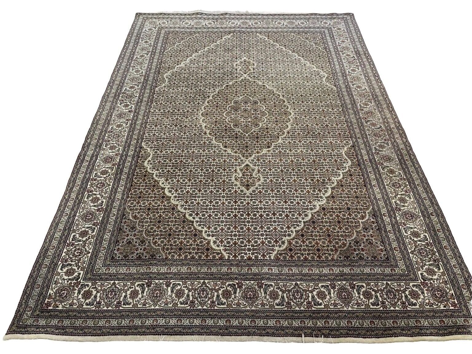 Perserteppich Moud 250x175 cm Wolle Seide handgeknüpft