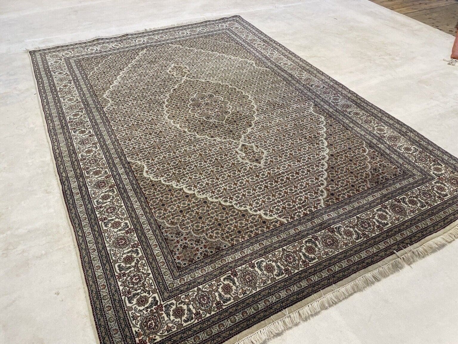 Perserteppich Moud 250x175 cm Wolle Seide handgeknüpft
