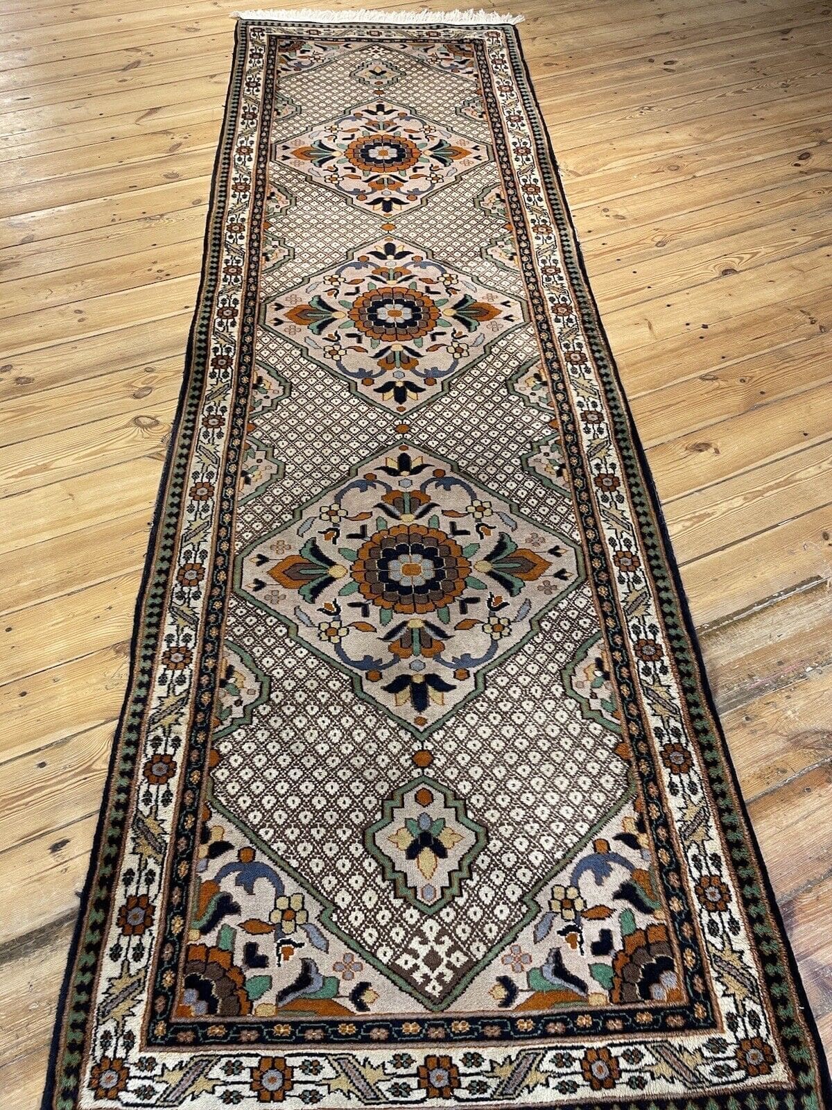 Orientteppich Anatolien 305 x 92 cm Wolle handgeknupft
