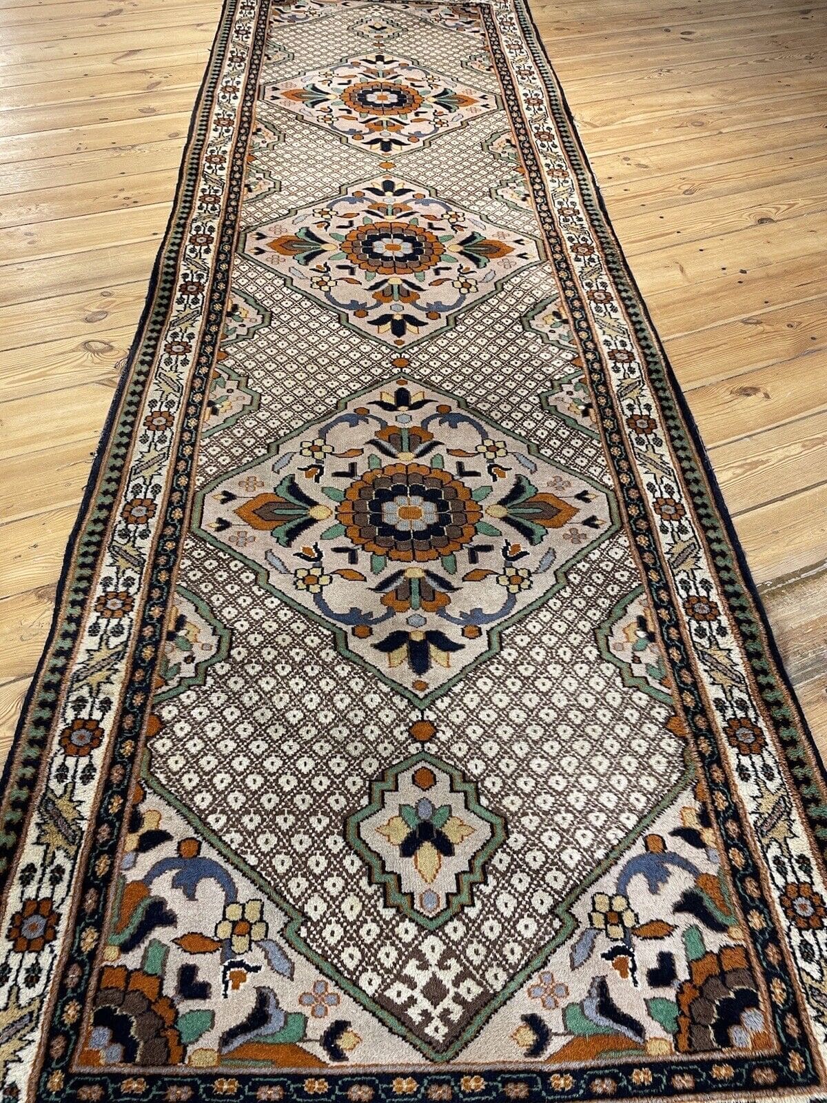 Orientteppich Anatolien 305 x 92 cm Wolle handgeknupft