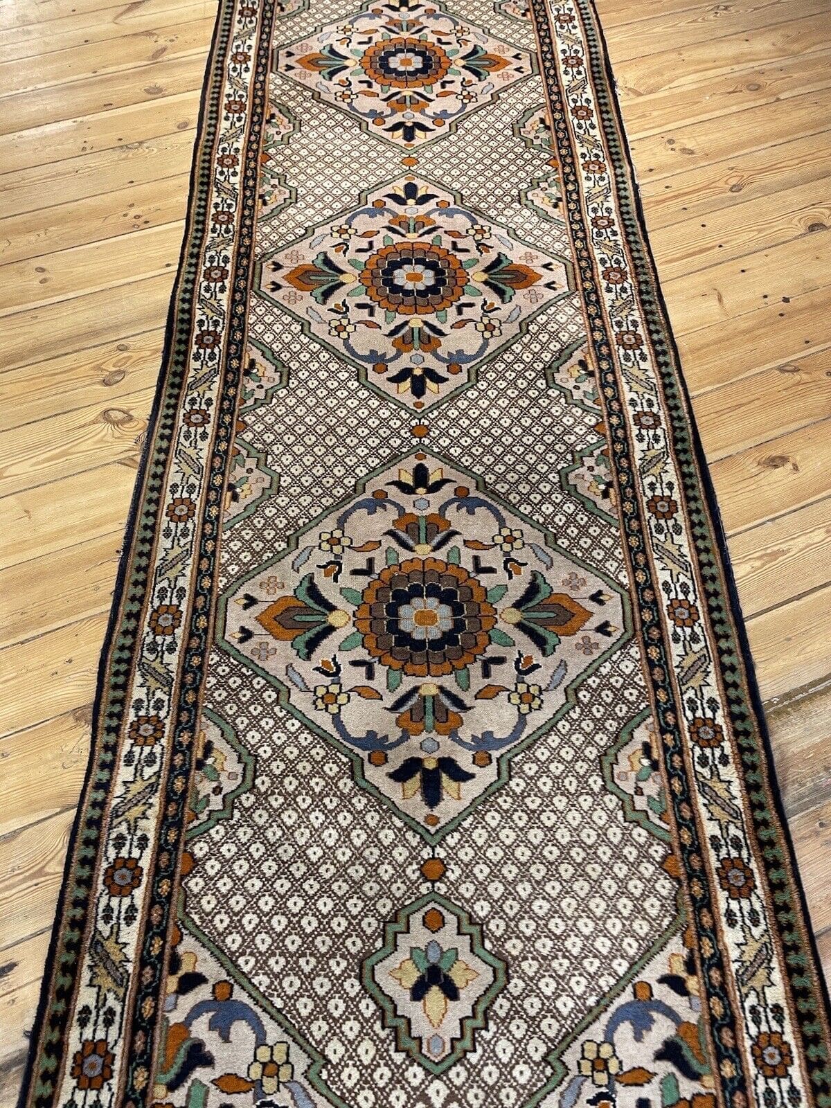 Orientteppich Anatolien 305 x 92 cm Wolle handgeknupft