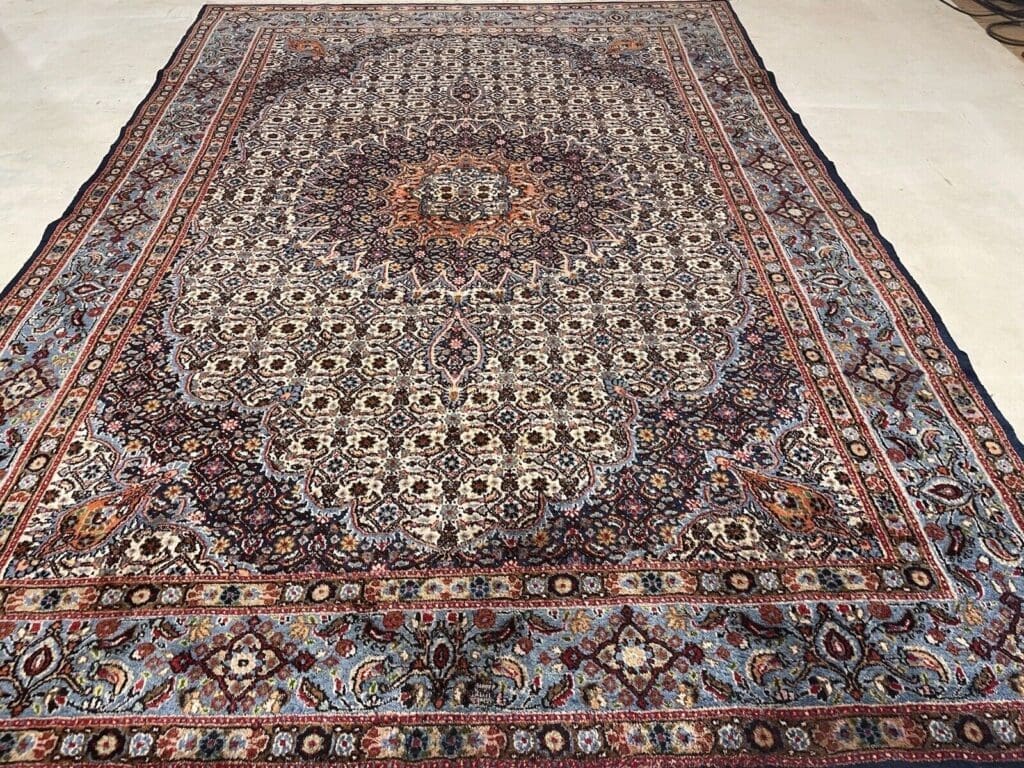 klassischer-moud-perserteppich-300x200-cm-mit-seide-florales-design-1-5 Perserteppich Moud 300 x 200 cm Wolle handgeknüpft