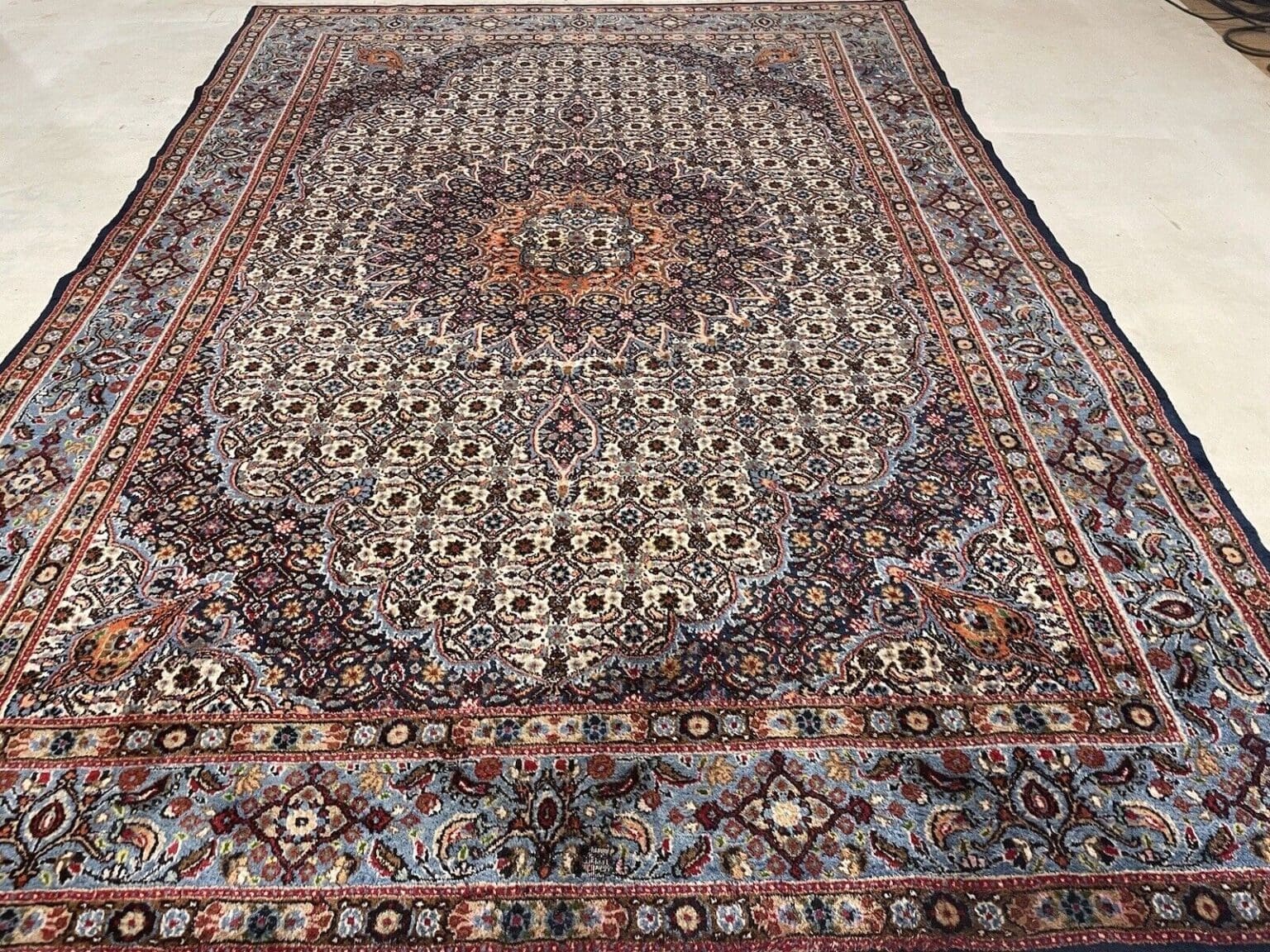 klassischer-moud-perserteppich-300x200-cm-mit-seide-florales-design-1-5 Perserteppich Moud 300 x 200 cm Wolle handgeknüpft