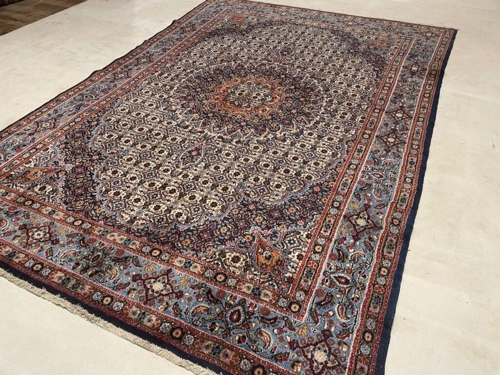 klassischer-moud-perserteppich-300x200-cm-mit-seide-florales-design-1-6 Perserteppich Moud 300 x 200 cm Wolle handgeknüpft