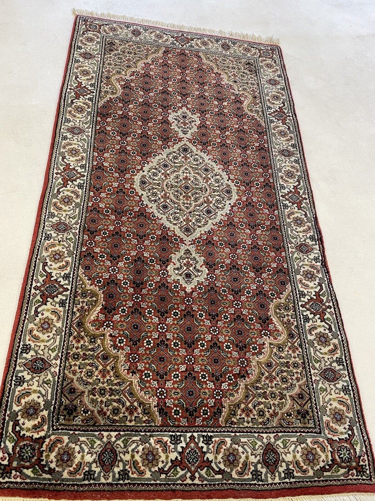 Orientteppich Tabriz 140x70 cm Kaschmir handgeknüpft