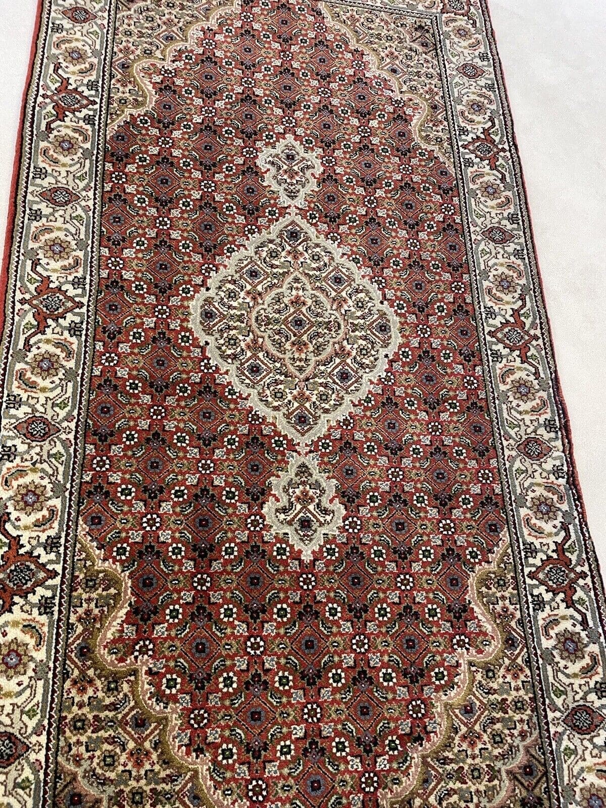 Orientteppich Tabriz 140x70 cm Kaschmir handgeknüpft