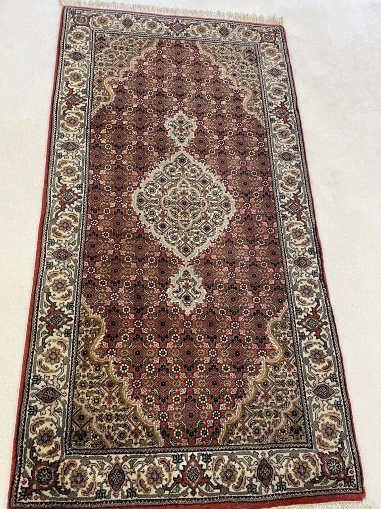 Orientteppich Tabriz 140x70 cm Kaschmir handgeknüpft