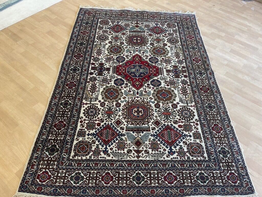 Perserteppich Afschar 230 x 135 cm Wolle handgeknüpft