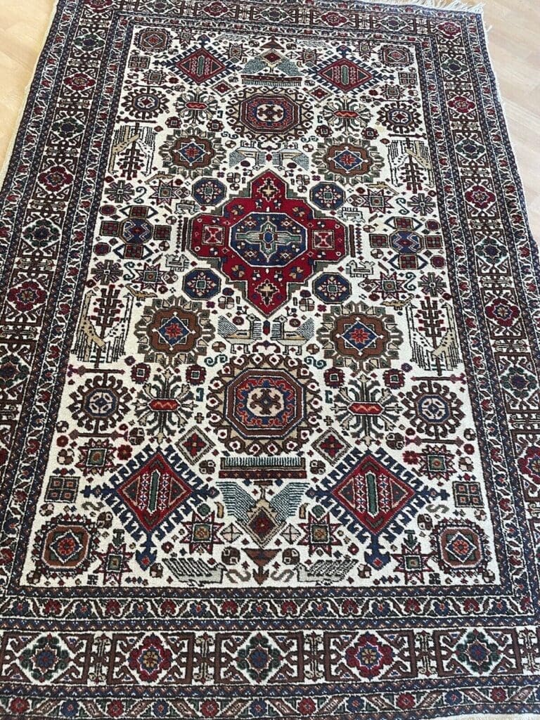 Perserteppich Afschar 230 x 135 cm Wolle handgeknüpft