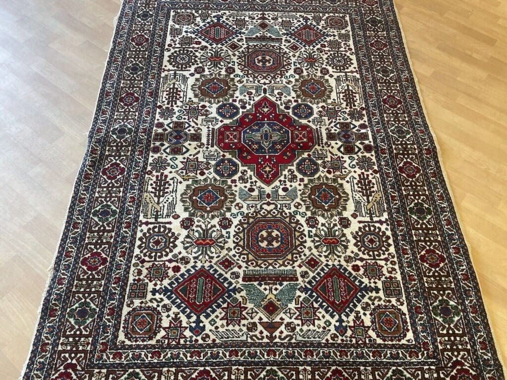 Perserteppich Afschar 230 x 135 cm Wolle handgeknüpft