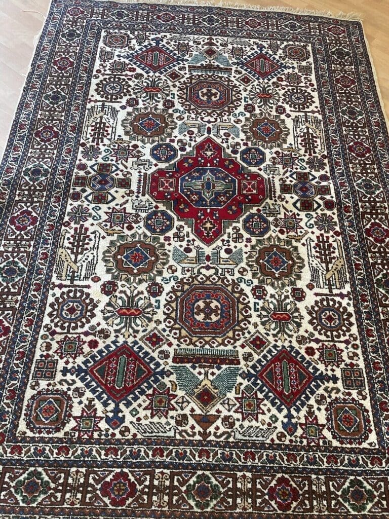 Perserteppich Afschar 230 x 135 cm Wolle handgeknüpft