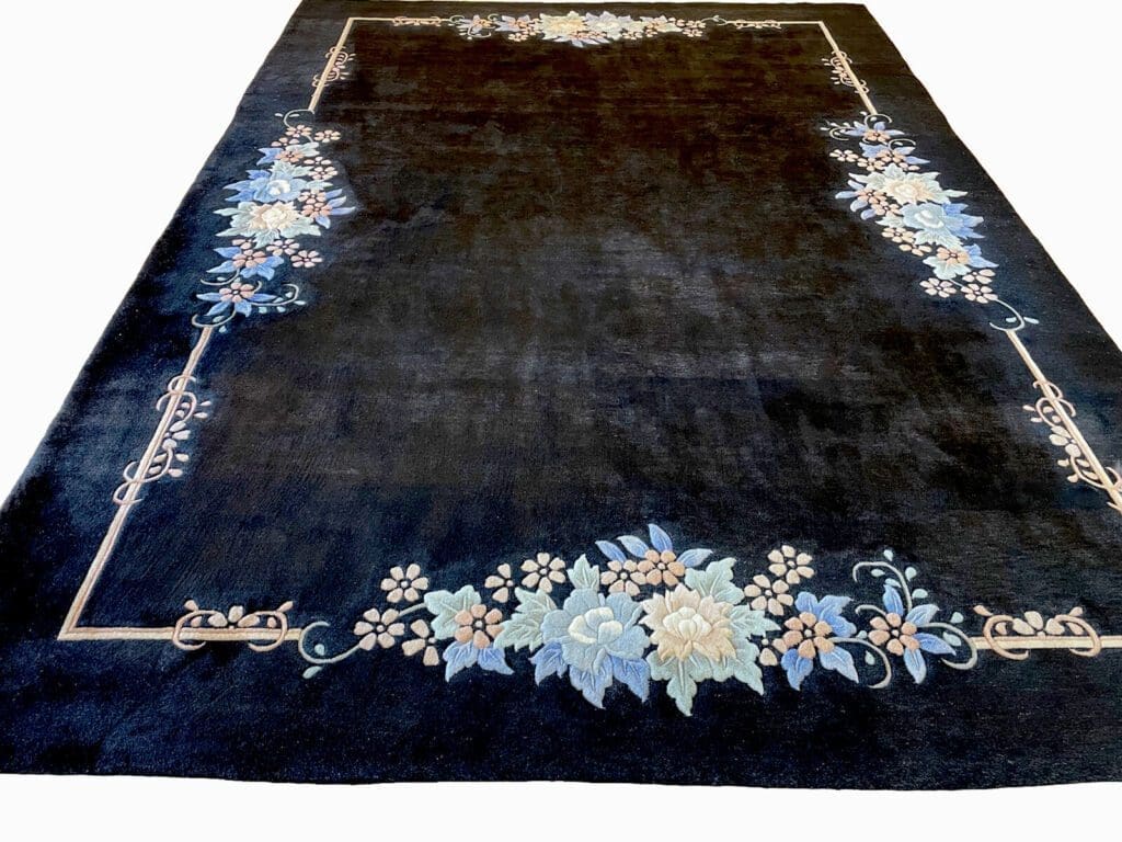 klassischer-peking-china-teppich-350x250-cm-hochflor-ca-2cm-schwarzes-1 Orientteppich Peking 350 x 250 cm Wolle handgeknüpft
