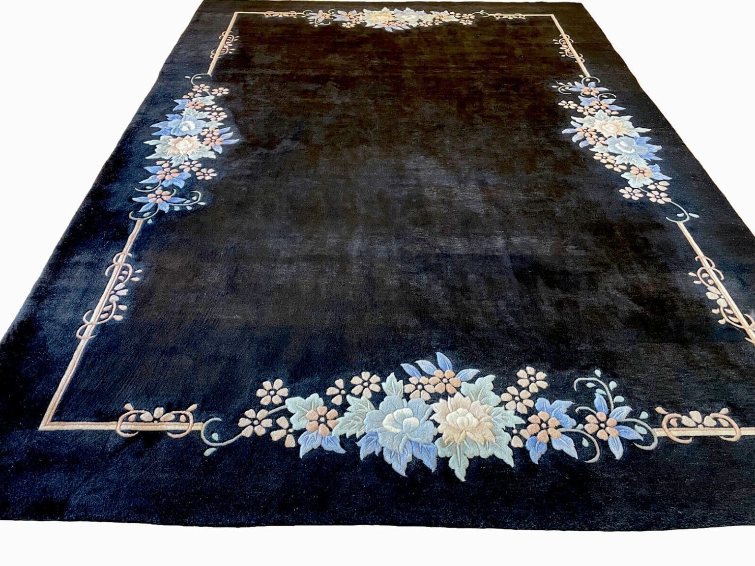 klassischer-peking-china-teppich-350x250-cm-hochflor-ca-2cm-schwarzes-1 Orientteppich Peking 350 x 250 cm Wolle handgeknüpft