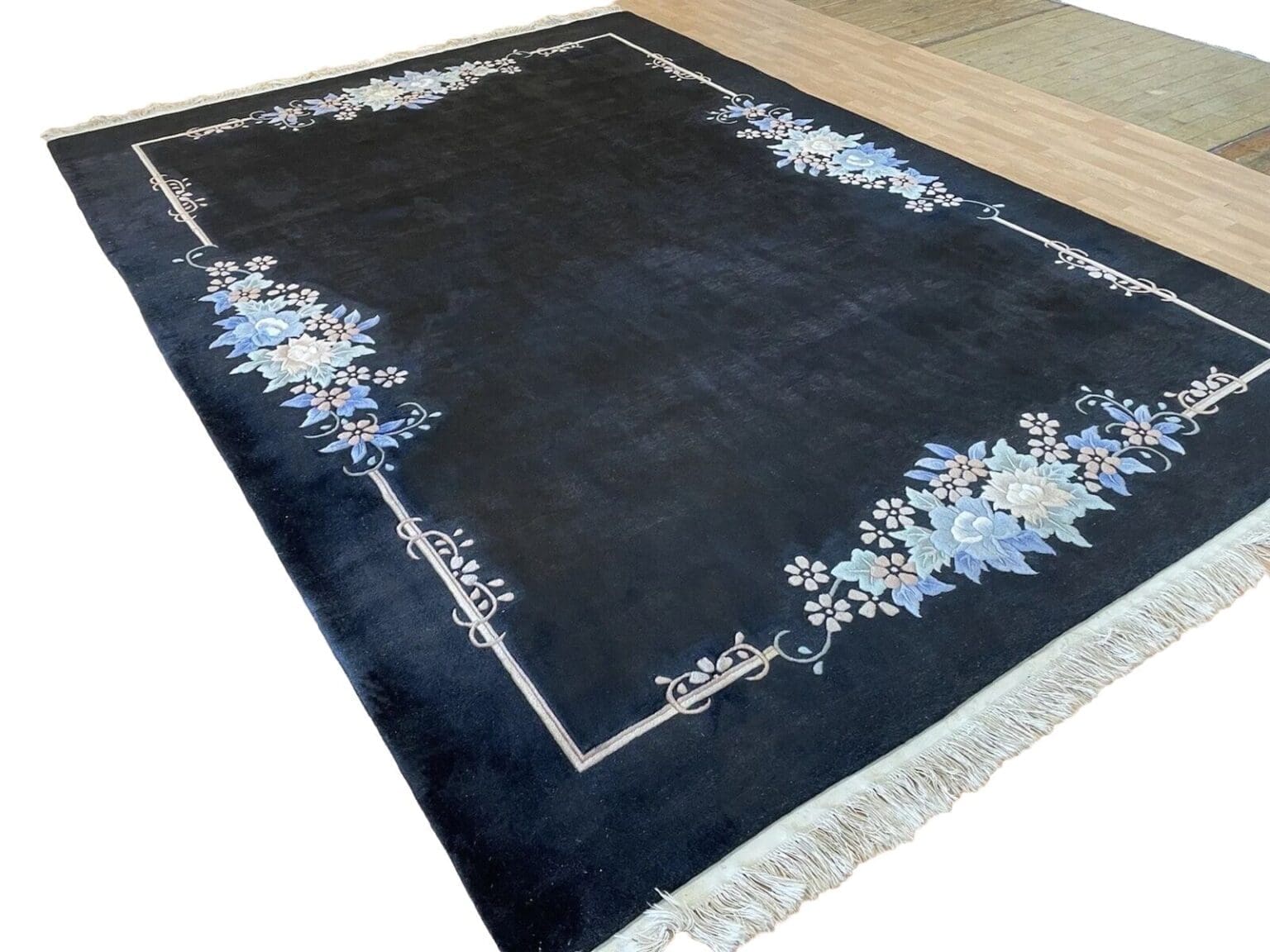 klassischer-peking-china-teppich-350x250-cm-hochflor-ca-2cm-schwarzes-3 Orientteppich Peking 350 x 250 cm Wolle handgeknüpft