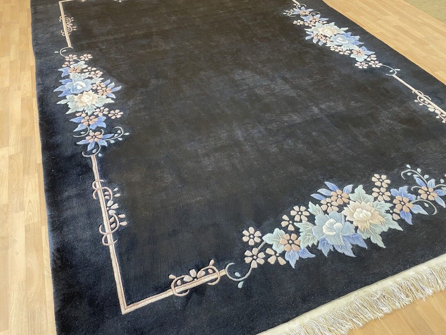 klassischer-peking-china-teppich-350x250-cm-hochflor-ca-2cm-schwarzes-8 Orientteppich Peking 350 x 250 cm Wolle handgeknüpft