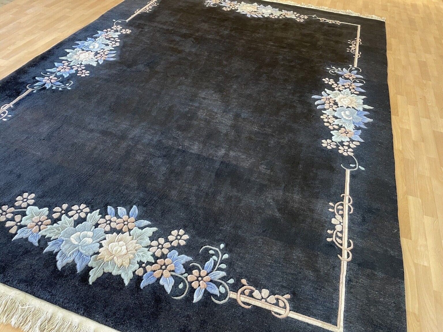 klassischer-peking-china-teppich-350x250-cm-hochflor-ca-2cm-schwarzes-9 Orientteppich Peking 350 x 250 cm Wolle handgeknüpft