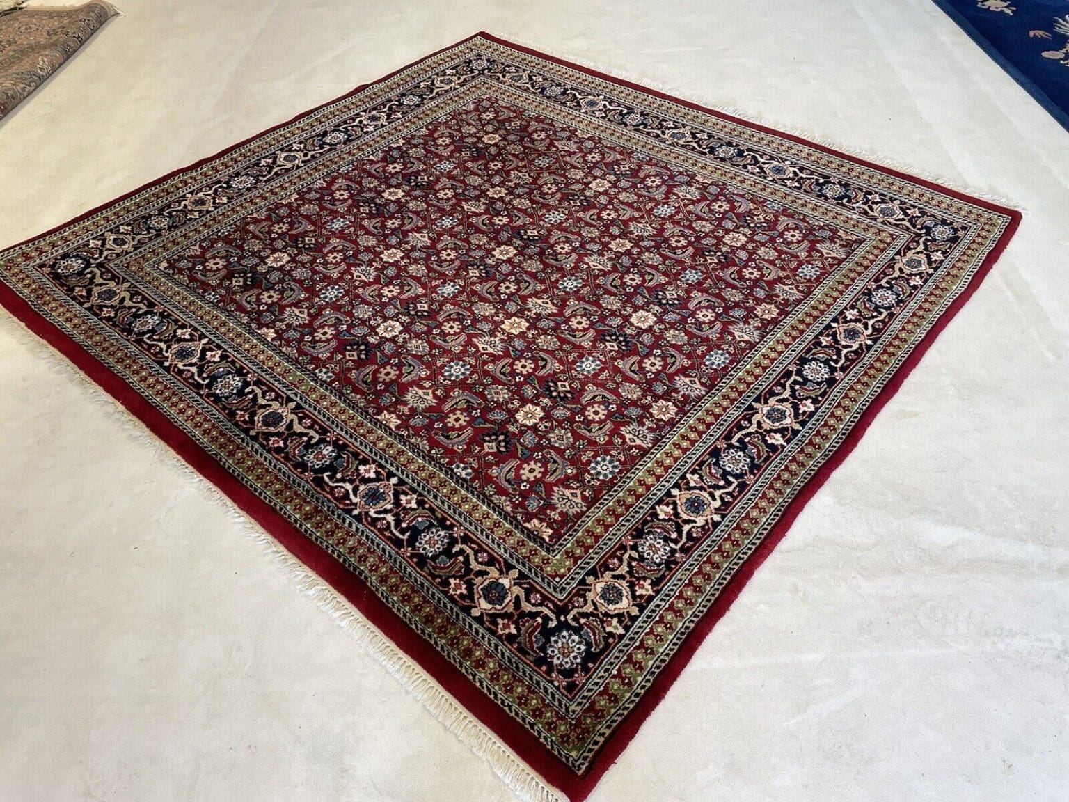 Orientteppich Kaschmir 200x200 cm Wolle handgeknüpft