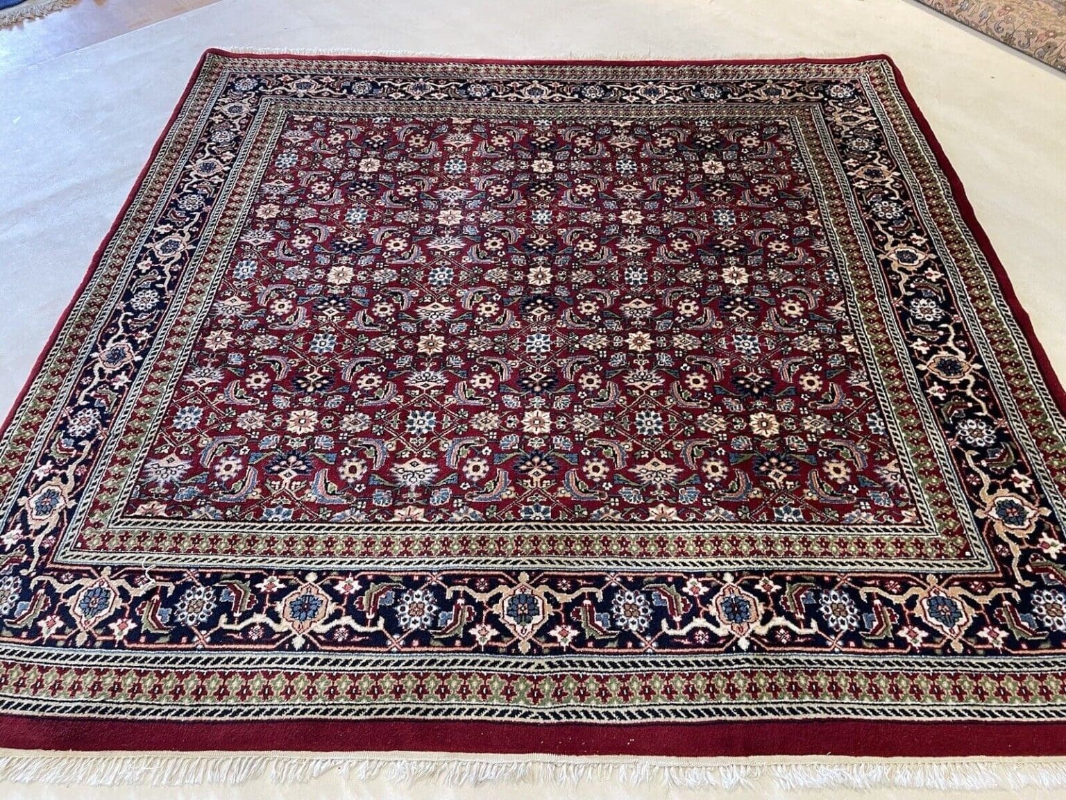 Orientteppich Kaschmir 200x200 cm Wolle handgeknüpft