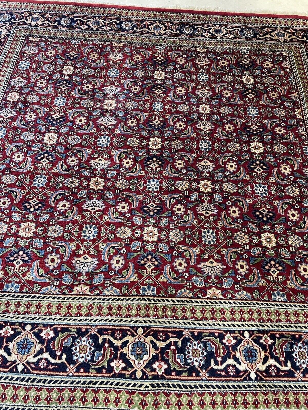 Orientteppich Kaschmir 200x200 cm Wolle handgeknüpft