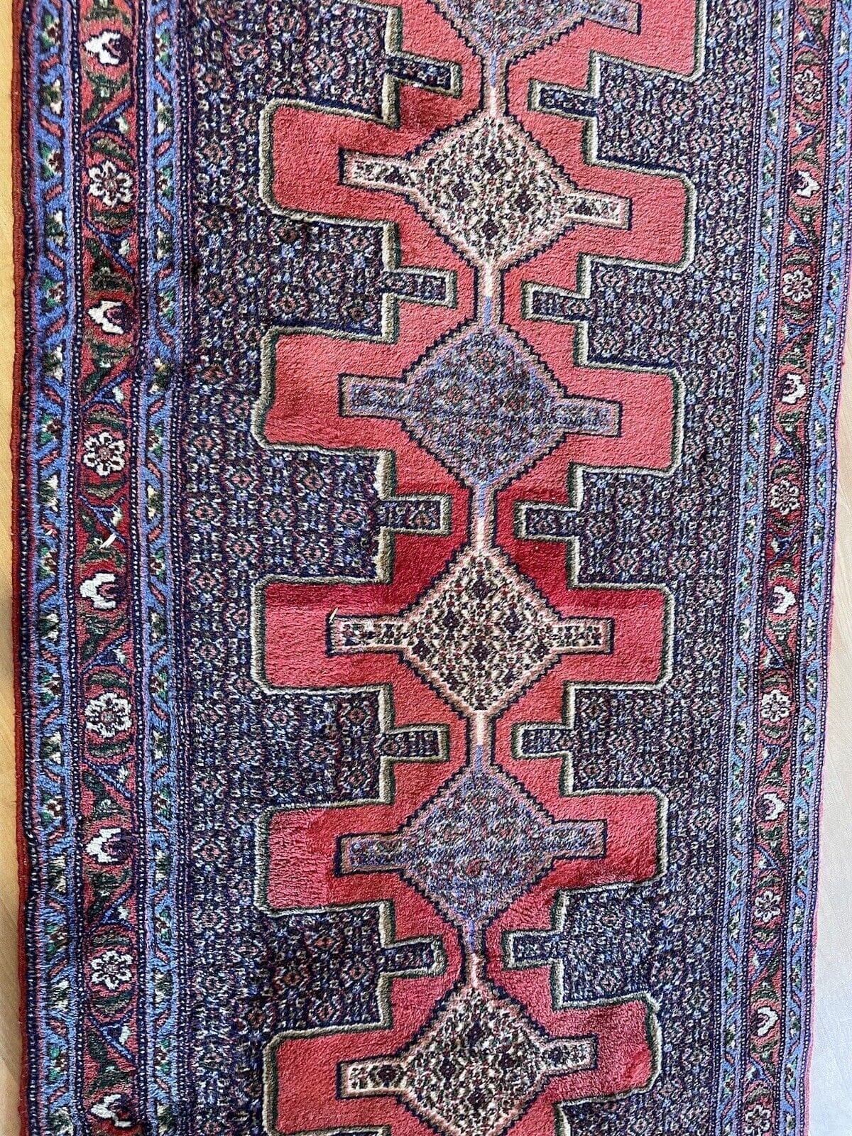 Perserteppich Senne 300x80 cm Wolle handgeknüpft