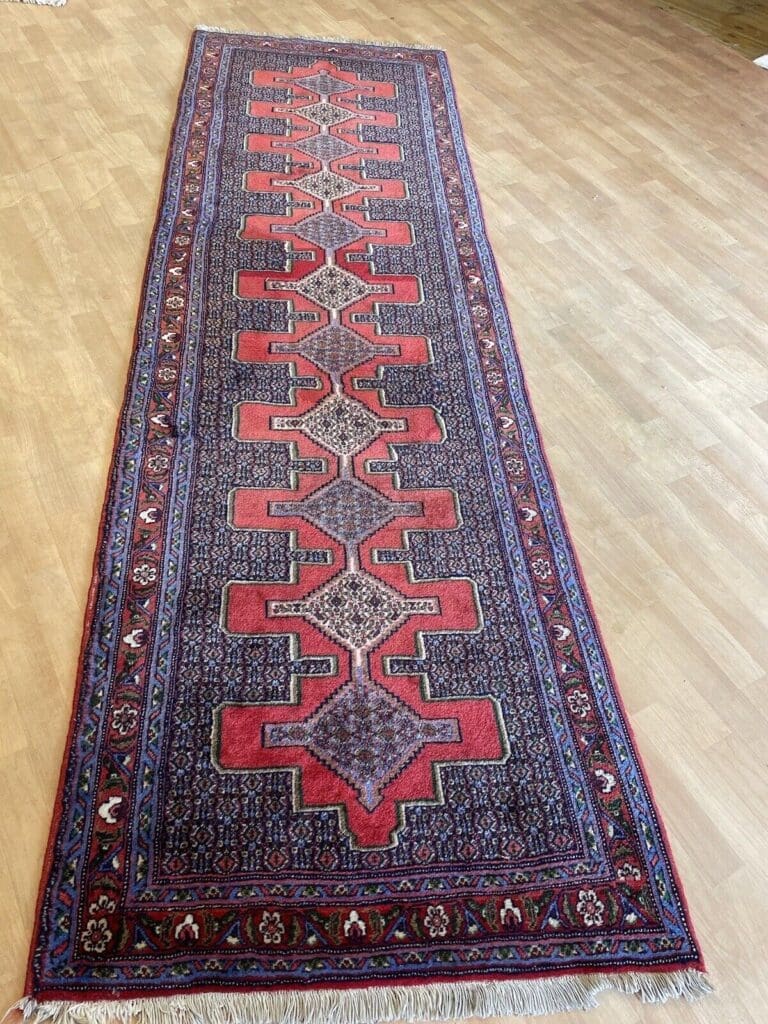 Perserteppich Senne 300x80 cm Wolle handgeknüpft