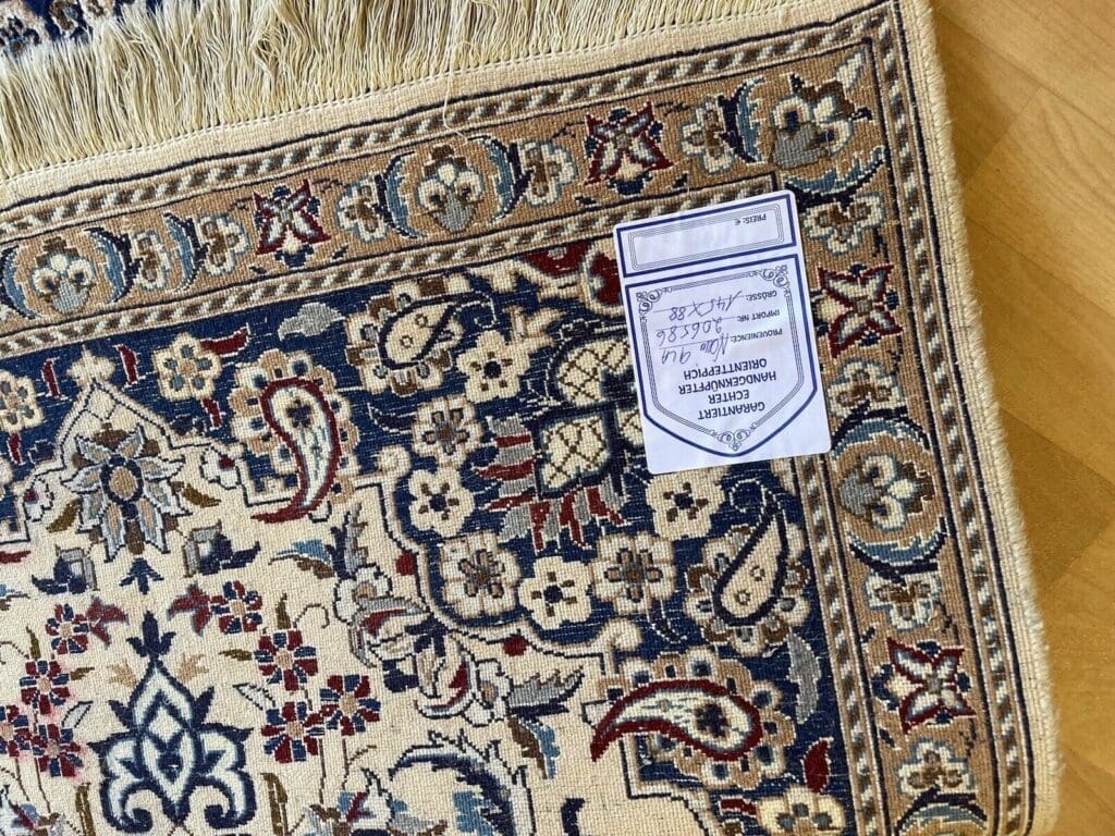 Orientteppich Nain 146 x 88 cm Kaschmir handgeknüpft