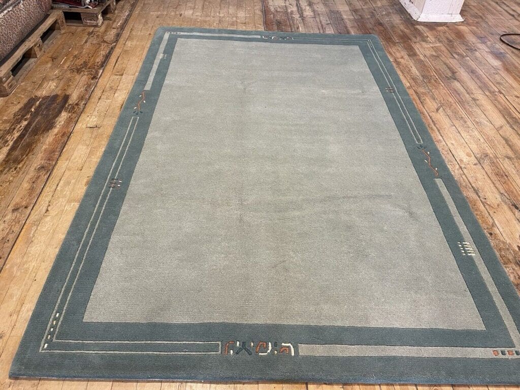 pastell-gruner-perserteppich-300x200-cm-100-handgeknupft-nach-original-2 Orientteppich Nepal 300 x 200 cm Wolle handgeknüpft