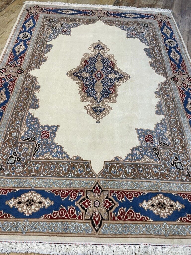 kerman-perserteppich-300x205-cm-elegantes-medaillon-muster-in-leuchtendem-7 Perserteppich Kerman 300 x 205 cm Wolle handgeknüpft