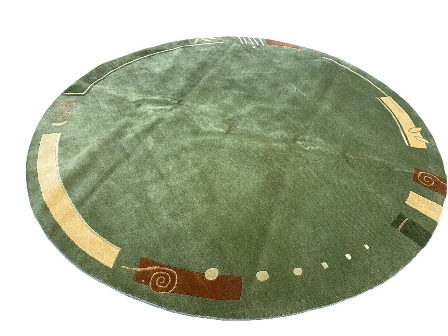 Orientteppich Nepal 250 cm Rund Wolle handgeknüpft