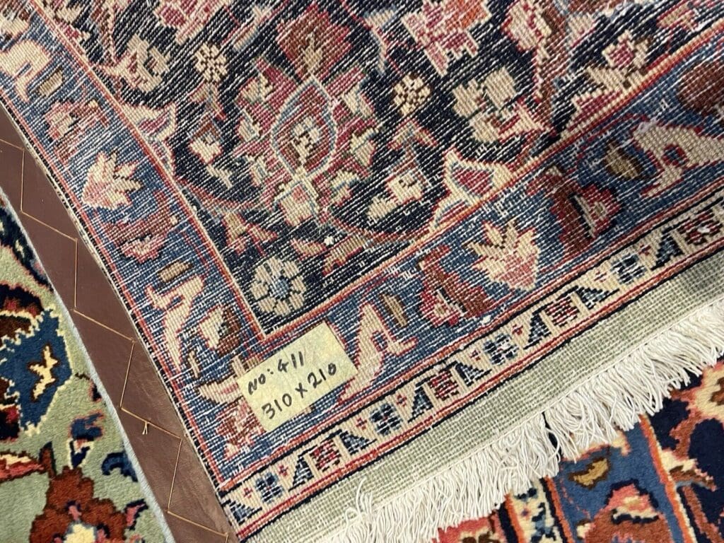 perserteppich-305x205-cm-medaillon-muster-in-lebendigem-grun-8-mm-9 Perserteppich 305x205 cm Wolle handgeknüpft