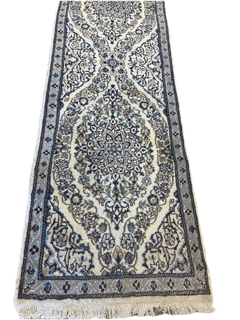 Perserteppich Nain 9 LA 310x65 cm Wolle Seide handgeknüpft
