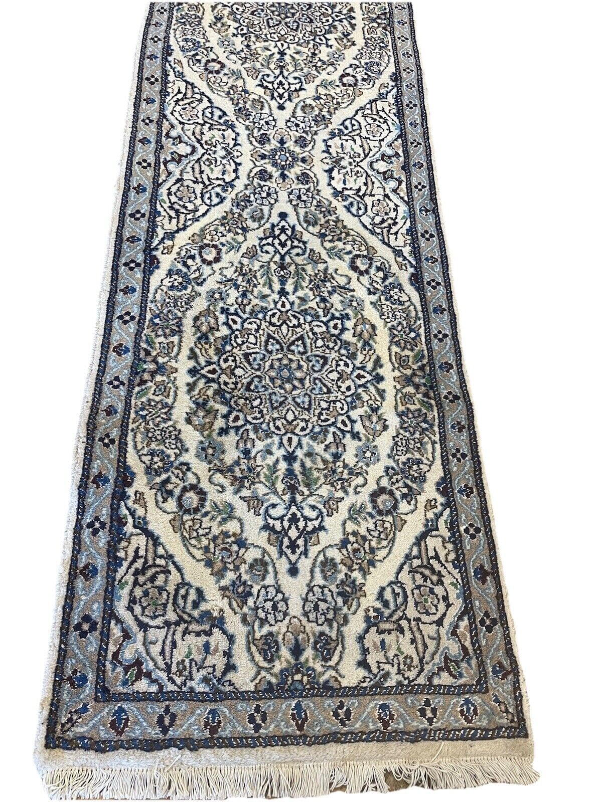 Perserteppich Nain 9 LA 310x65 cm Wolle Seide handgeknüpft